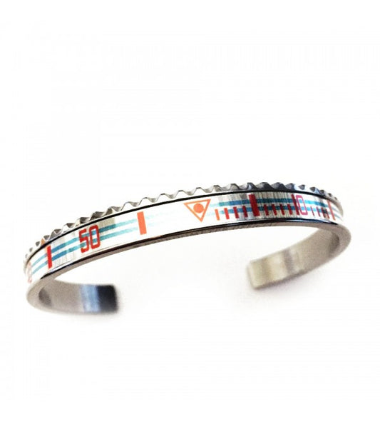 Speedometer Official Surf Steel Bangle Bracelet (Silver/Blue/Red) | Speedometer | Luby 