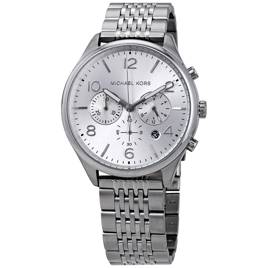 Men's Merrick Chronograph Watch (Silver) | Michael Kors | Luby 