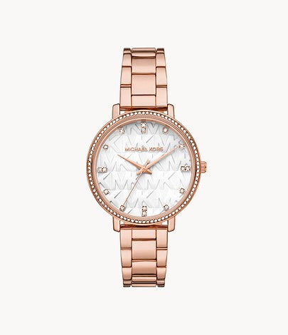 Pyper Three-Hand Gold-Tone Alloy Watch | Michael Kors | Luby 
