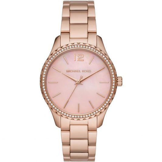 Layton Round Chronograph Watch (Rose-Gold) | Michael Kors | Luby 