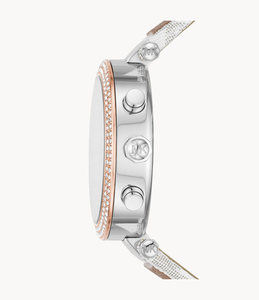 Parker Chronograph Watch (Rose-Gold/White) | Michael Kors | Luby 