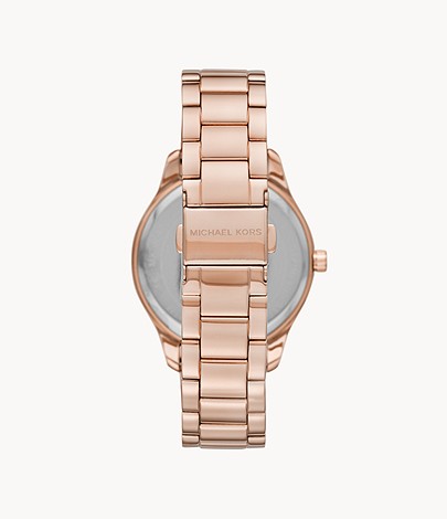 Michael Kors Layton Three-Hand Rose Gold-Tone Stainless Steel Watch | Michael Kors | Luby 