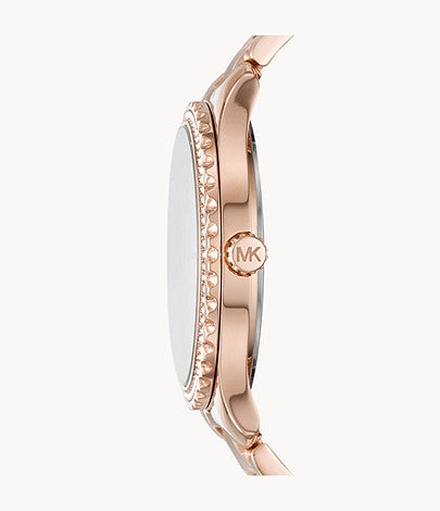Michael Kors Layton Three-Hand Rose Gold-Tone Stainless Steel Watch | Michael Kors | Luby 
