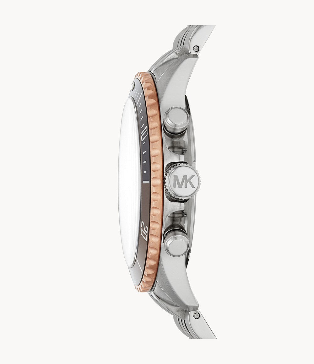 Bayville Chronograph Watch (Silver/Black) | Michael Kors | Luby 