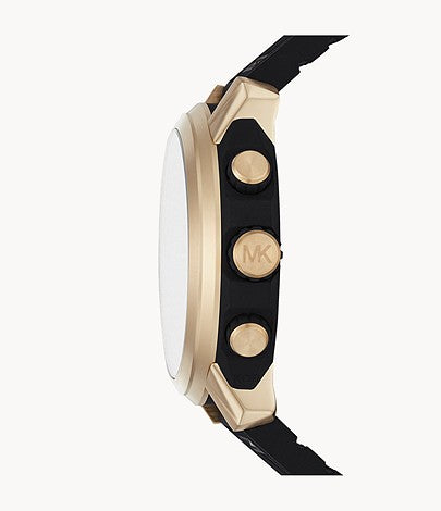 Kyle Chronograph Watch (Black/Gold) | Michael Kors | Luby 