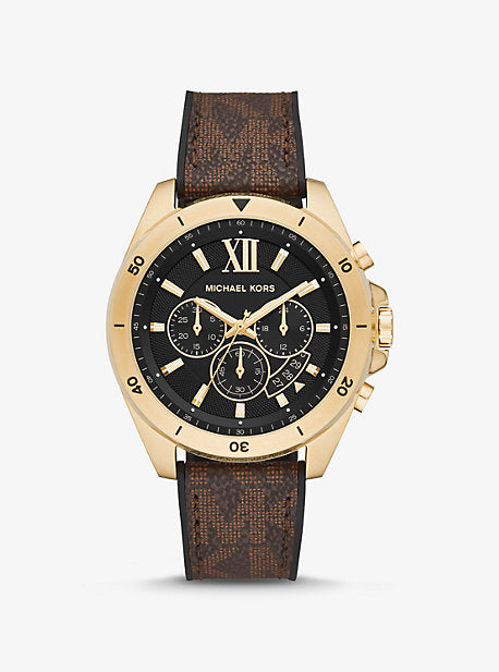 Men's Brecken Chronograph Watch (Brown/Gold) | Michael Kors | Luby 