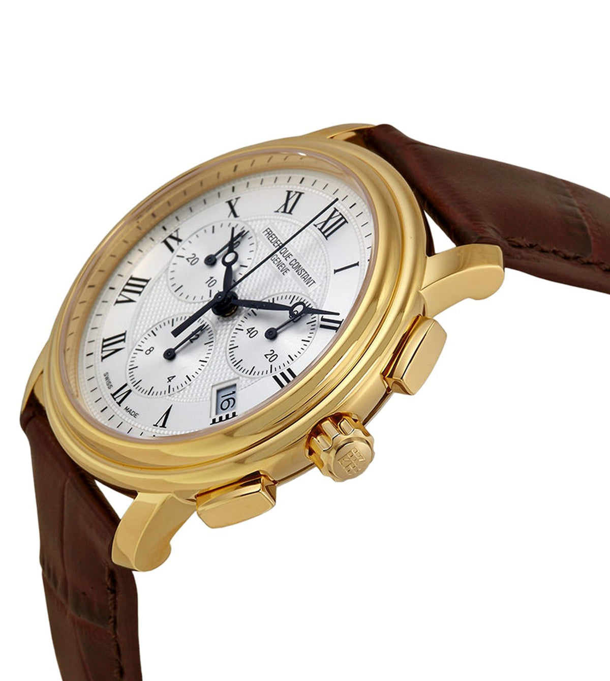 Classics Quartz Chronograph (Gold/Brown) | Frederique Constant | Luby 