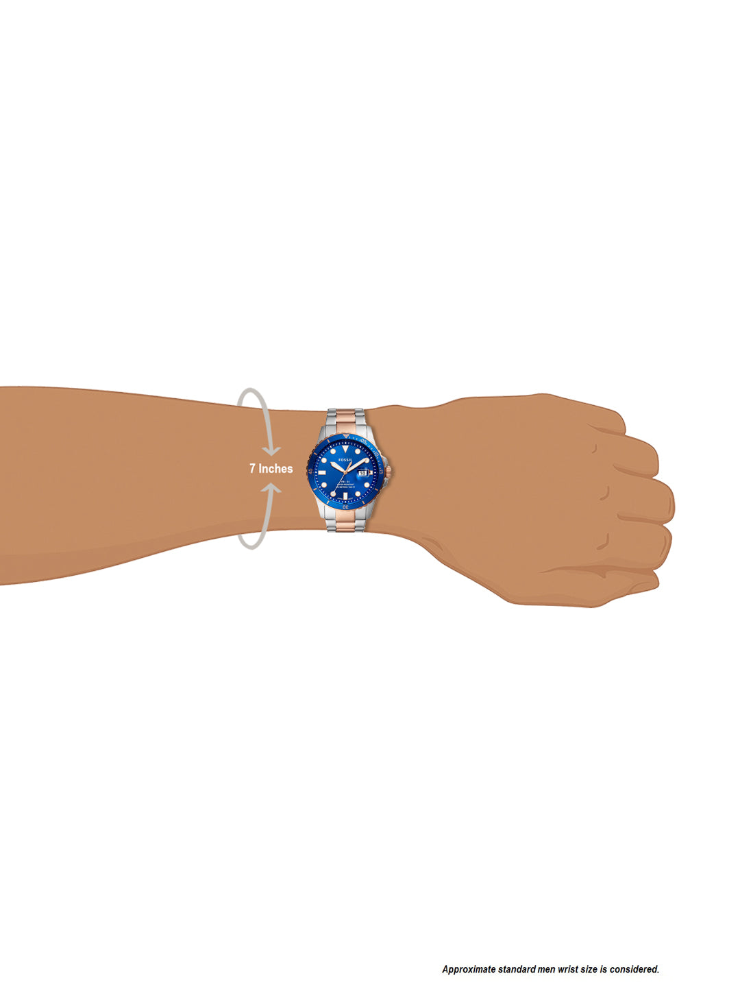 FB-01 Watch (Silver/Blue/Rose-Gold) | Fossil | Luby 