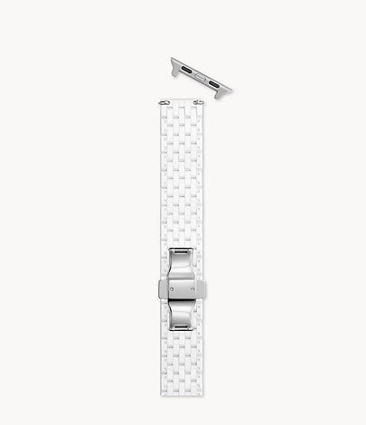 White Ceramic Bracelet Band for Apple Watch® | Michele | Luby 