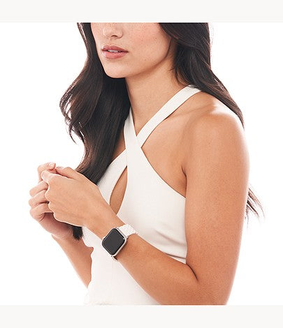 White Ceramic Bracelet Band for Apple Watch® | Michele | Luby 
