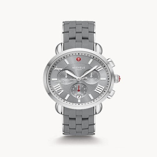 Sporty Sport Sail Slate Silicone-Wrapped Stainless Steel Watch | Michele | Luby 