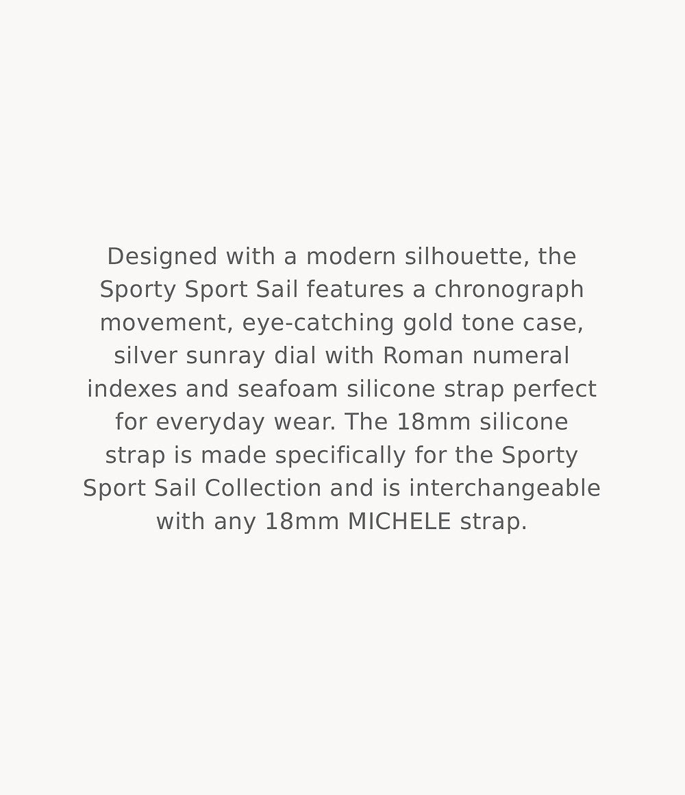 Sporty Sport Sail Seafoam Silicone Watch | Michele | Luby 