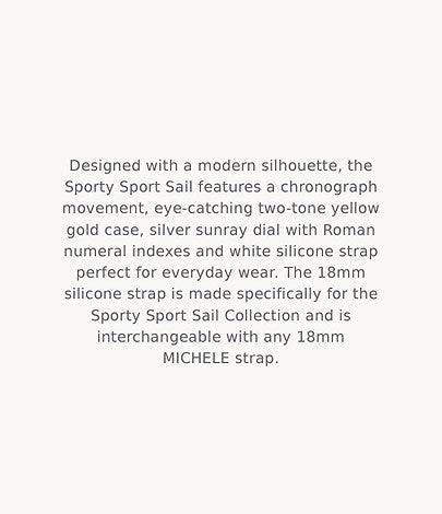 Sporty Sport Sail White Silicone Watch | Michele | Luby 