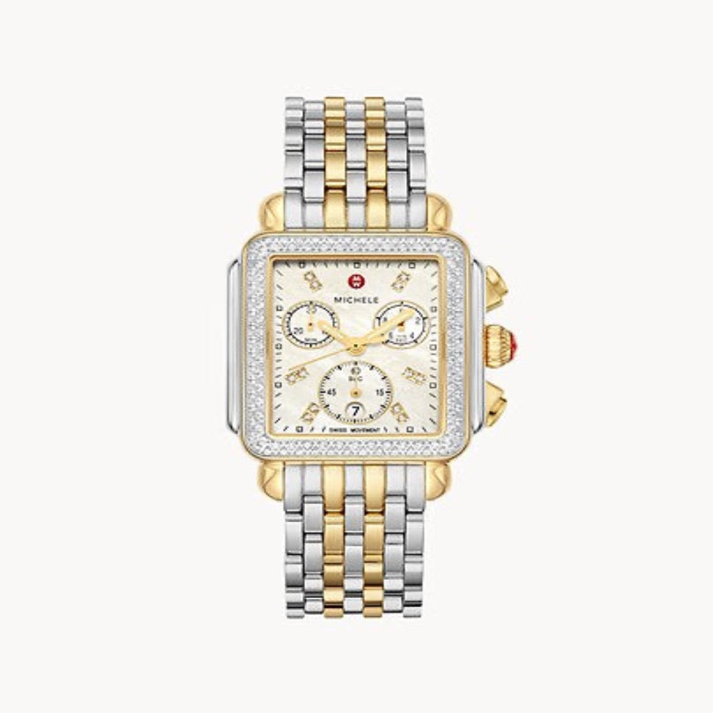 Deco Two-Tone 18k Gold Diamond Watch | Michele | Luby 