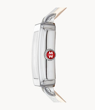 Deco Sport Stainless Topaz Dial Quilted Leather Watch | Michele | Luby 