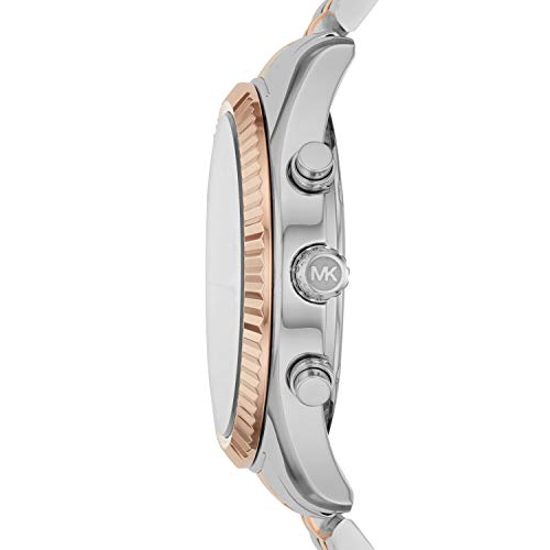Men's Lexington Chronograph Watch (Silver/RoseGold) | Michael Kors | Luby 