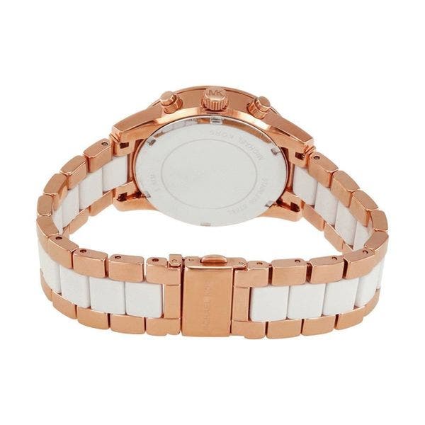 Ladies' Ritz Chronograph Watch (White/Rose-Gold) | Michael Kors | Luby 