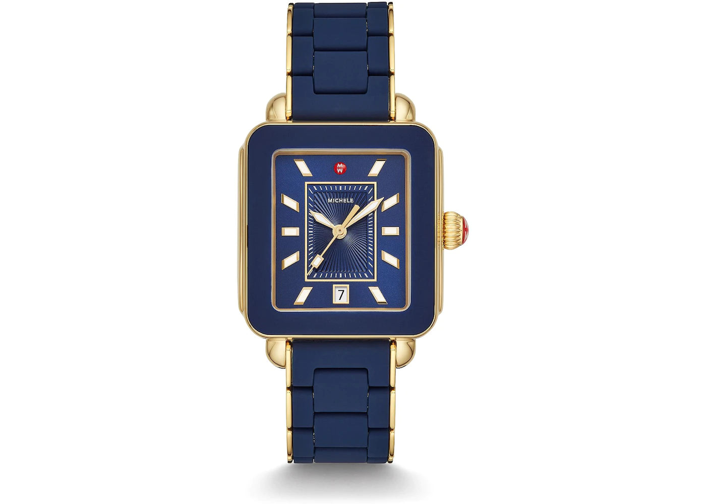 Deco Sport Deep Blue Wrapped Silicone Watch | Michele | Luby 