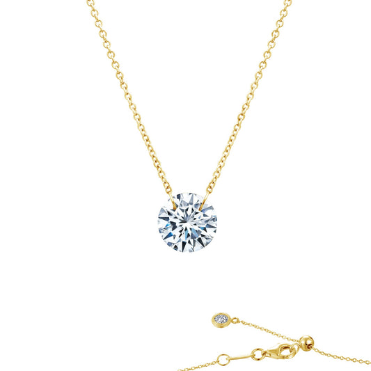 Frameless Gold-Plated Solitaire Necklace | Lafonn | Luby 