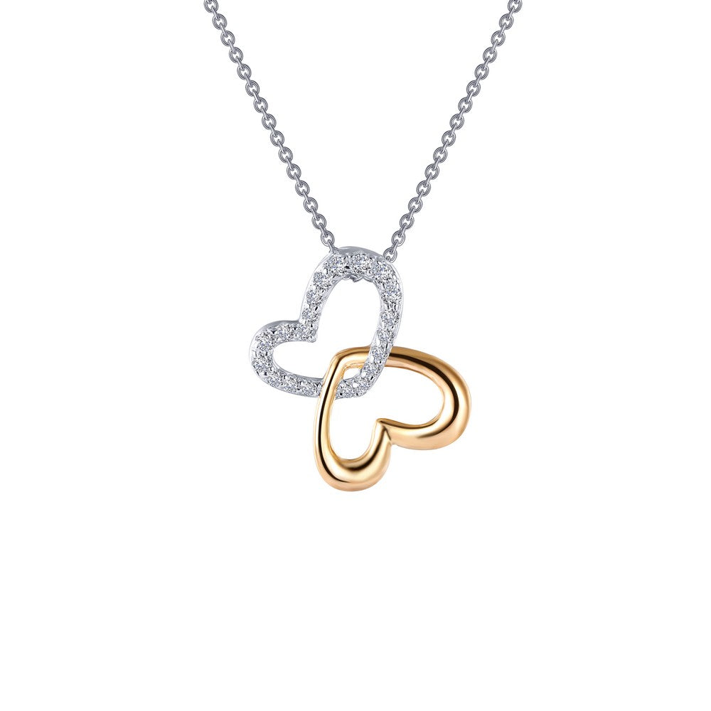 Double-Heart Shadow Necklace | Lafonn | Luby 