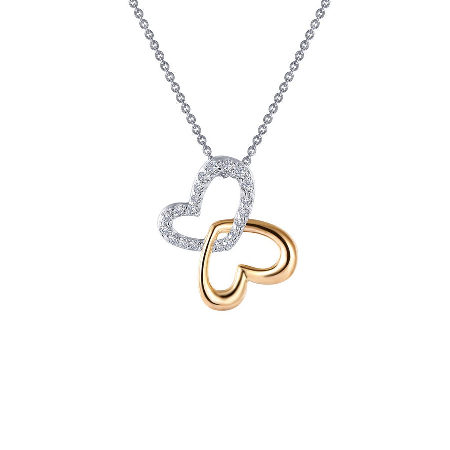 Collar de sombra de doble corazón