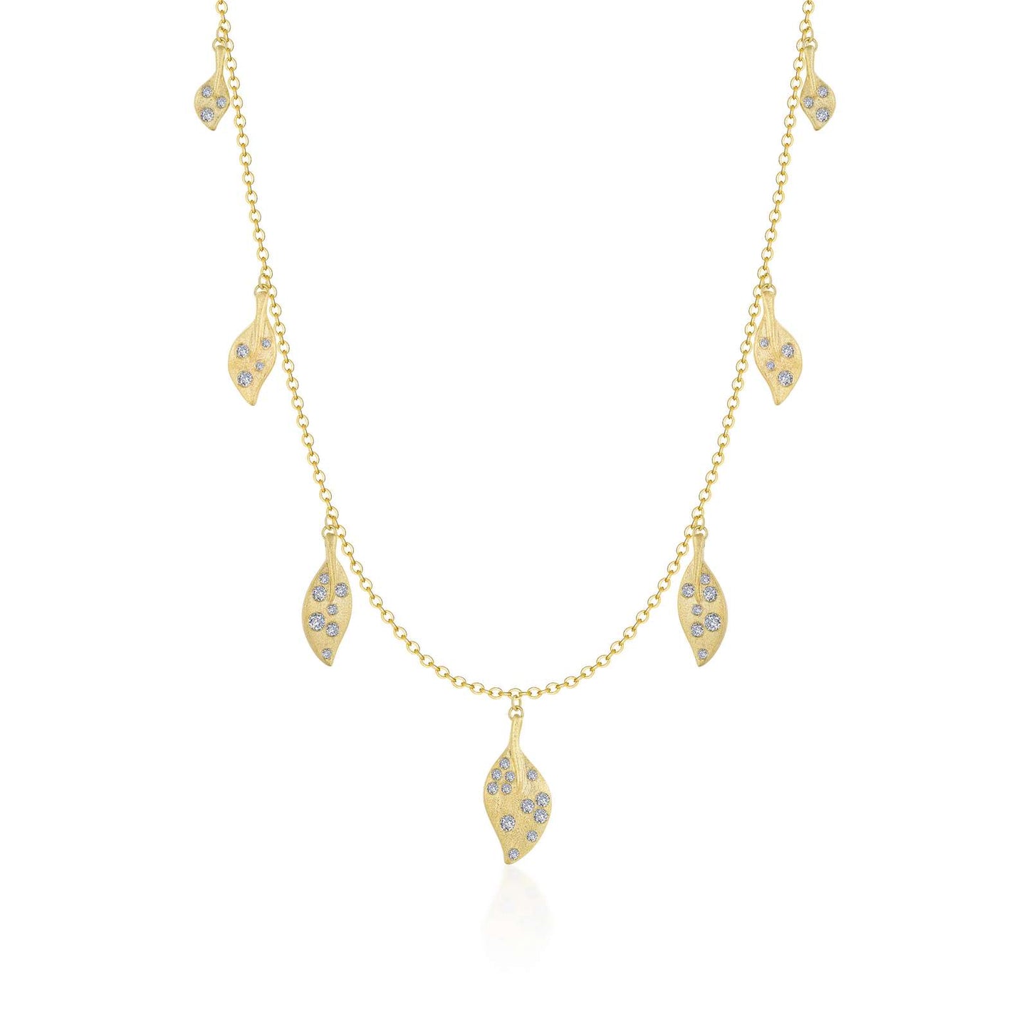 Leaf Station Necklace (Gold) | Lafonn | Luby 