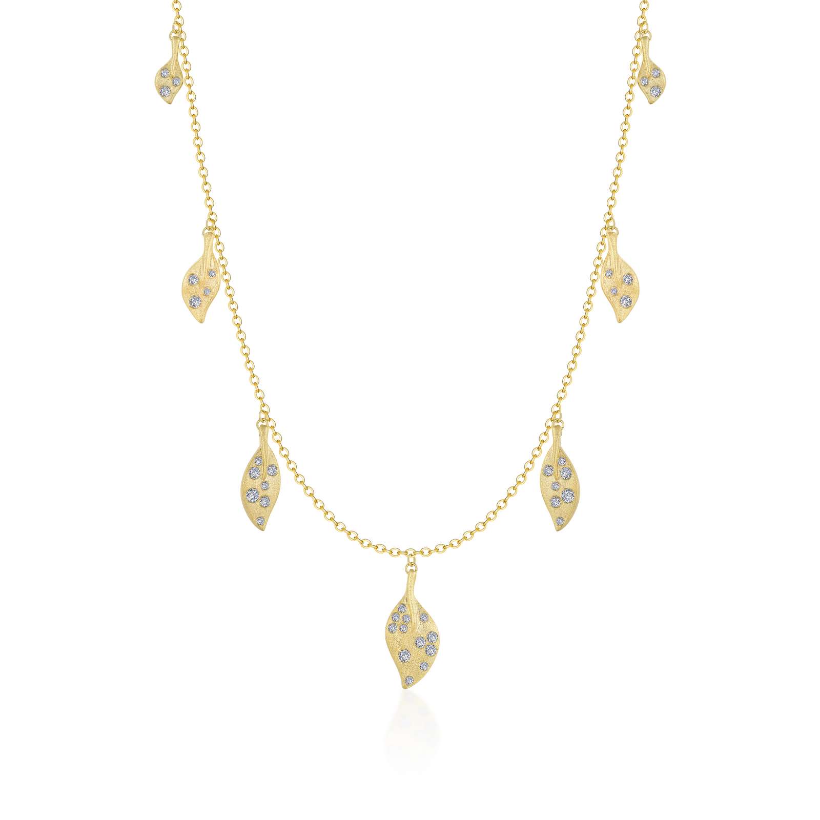 Leaf Station Necklace (Gold) | Lafonn | Luby 