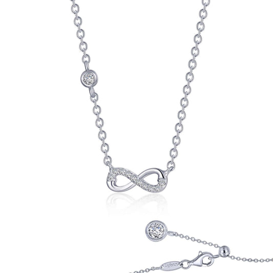 Infinity Heart Charm Necklace | Lafonn | Luby 