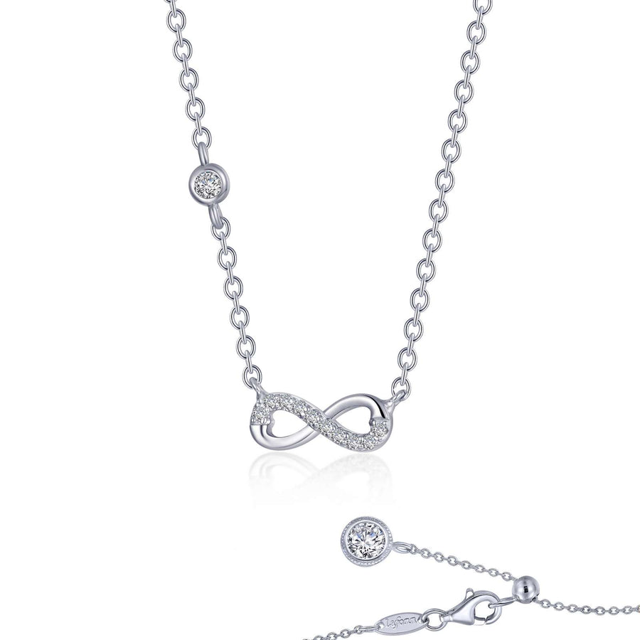Collar con colgante de corazón infinito