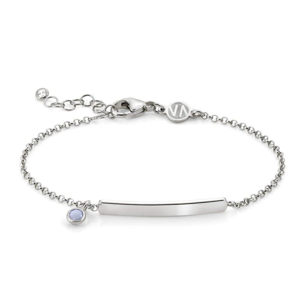 GIOIE ENGRAVED BRACELET IN 925 SILVER AND CRYSTAL CELESTE CON FIN SILVER | Nomination Italy | Luby 