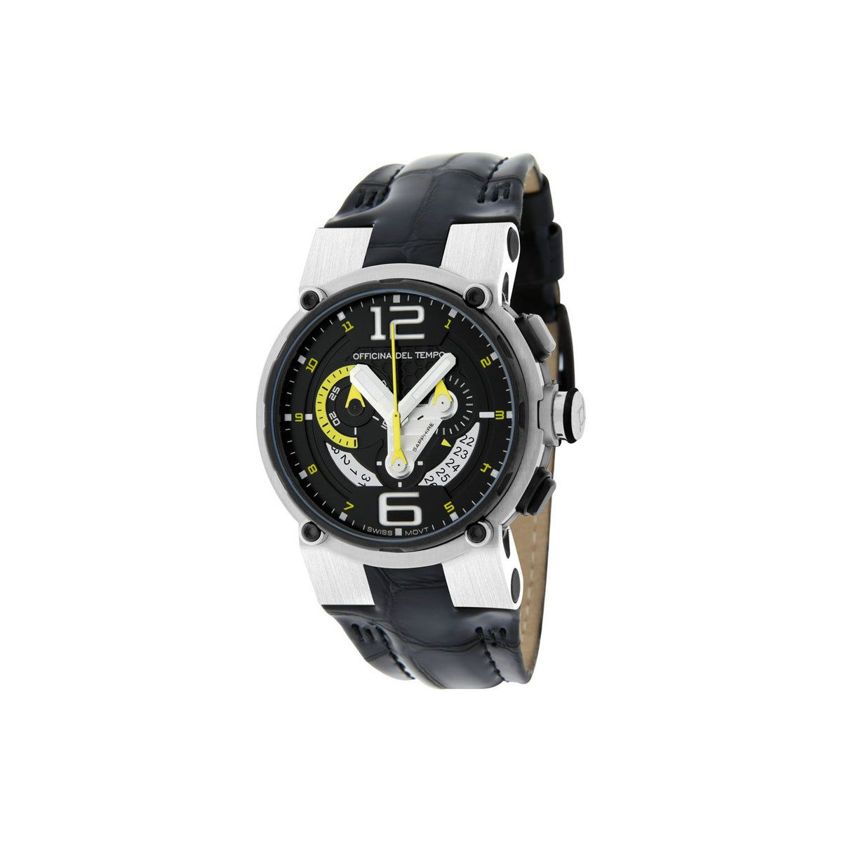 Racing Chronograph Watch (Black/Silver) | Officina Del Tempo | Luby 