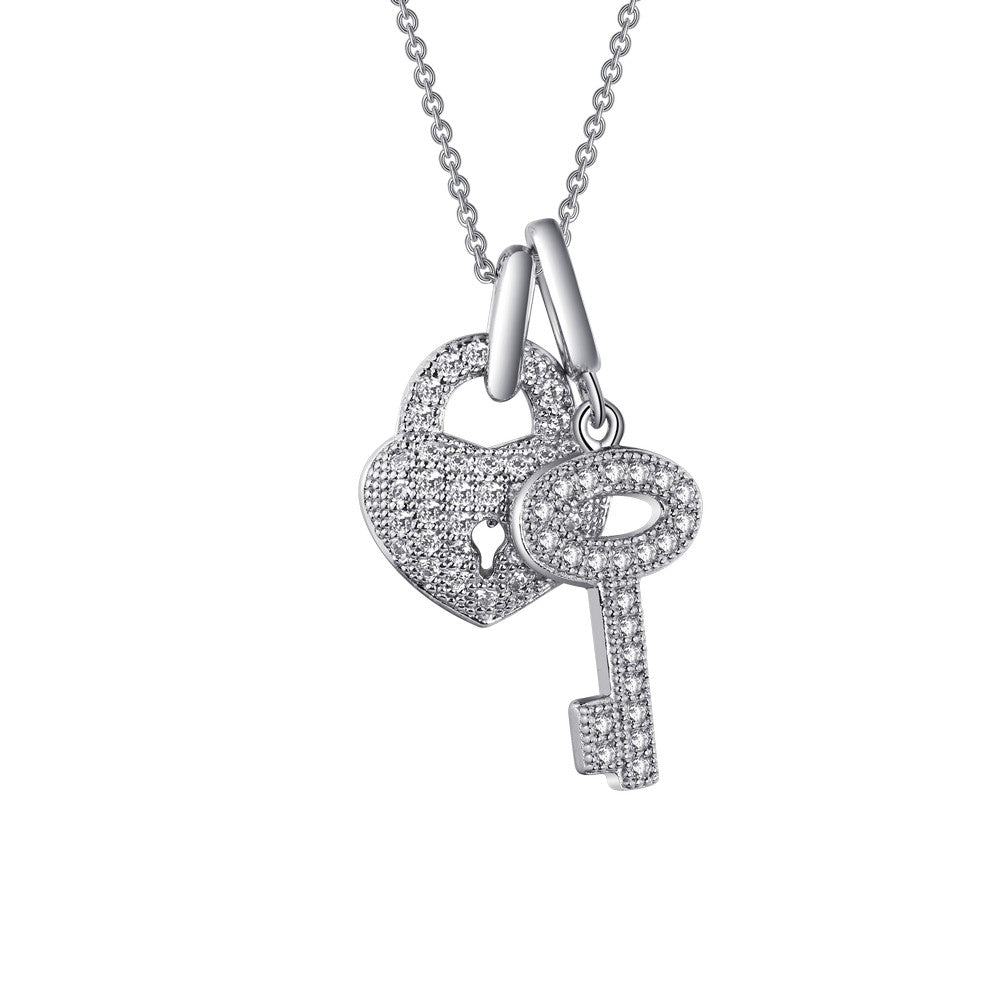 Heart & Key Pendant Necklace | Lafonn | Luby 