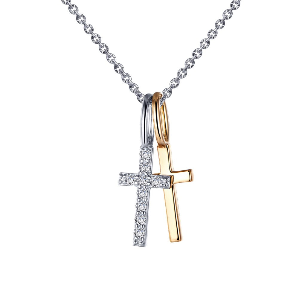 Cross Shadow Charm Pendant Necklace | Lafonn | Luby 