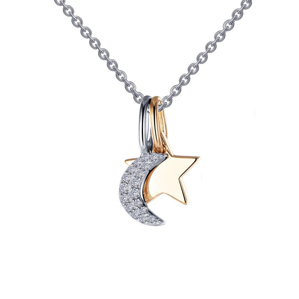 Moon & Star Shadow Charm Necklace | Lafonn | Luby 