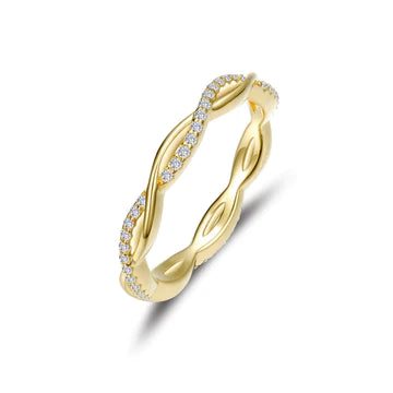 Lafonn Twist Wedding Band (GOLD-PLATED) | Lafonn | Luby 