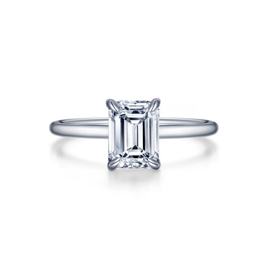 Lafonn Emerald-Cut Solitaire Engagement Ring | Lafonn | Luby 