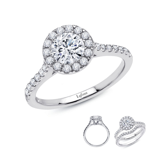 Circular Halo Engagement Ring | Lafonn | Luby 