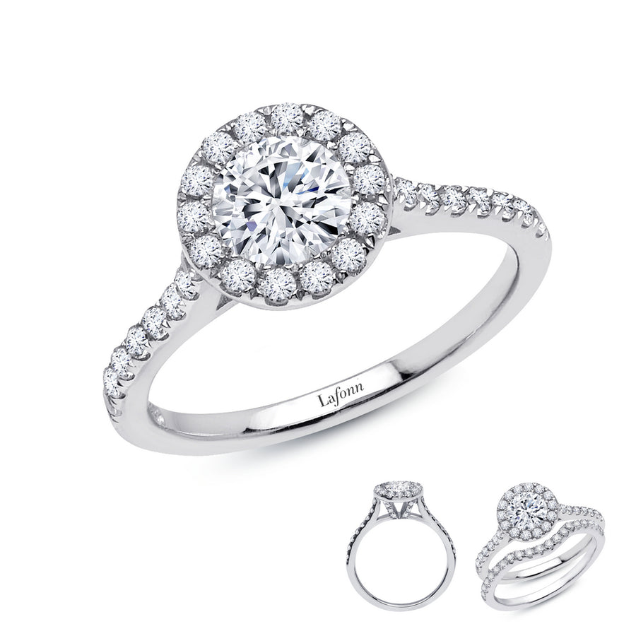 Circular Halo Engagement Ring