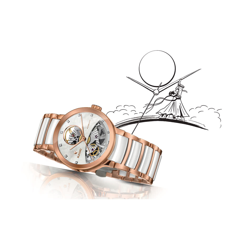 Centrix (White-Rose Gold;Diamonds) | Rado | Luby 