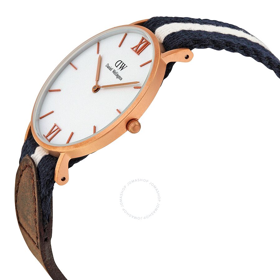 Grace Glasgow Watch (Navy Blue-White/Rose-Gold) | Daniel Wellington | Luby 
