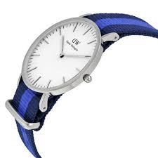 Classic Swansea Watch (Navy Blue-Purple/Silver) | Daniel Wellington | Luby 
