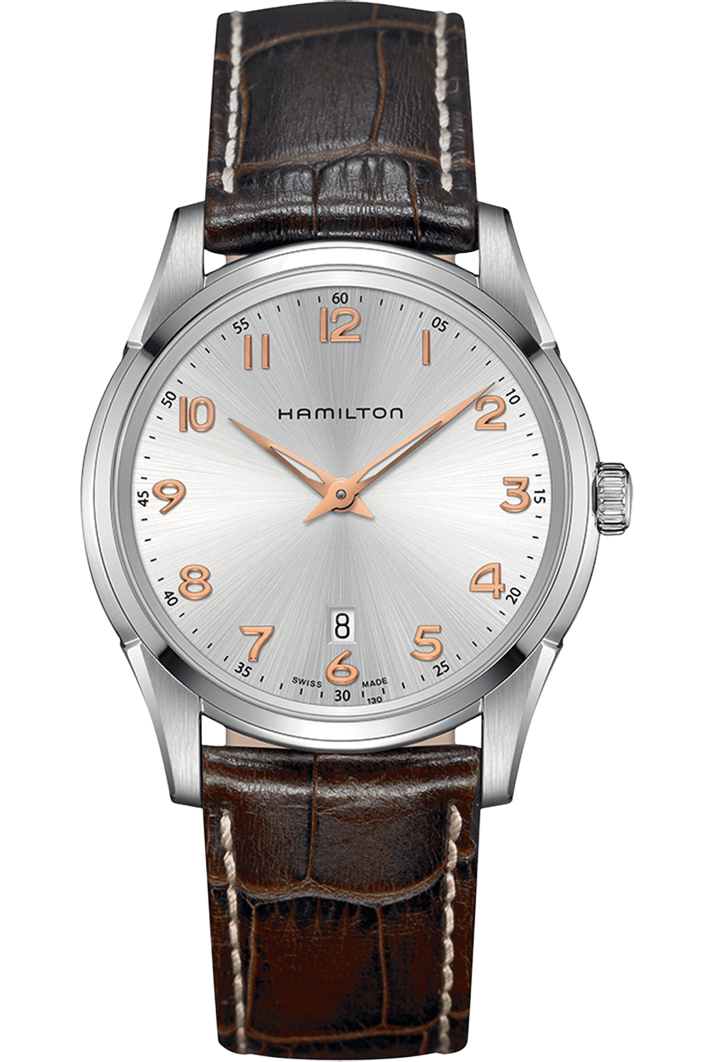 Jazzmaster Thinline Quartz (Silver/Brown) | Hamilton | Luby 
