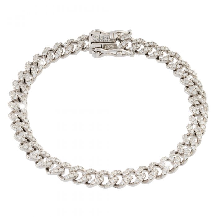 Diana Gourmette Bracelet with Crystals | Rebecca | Luby 