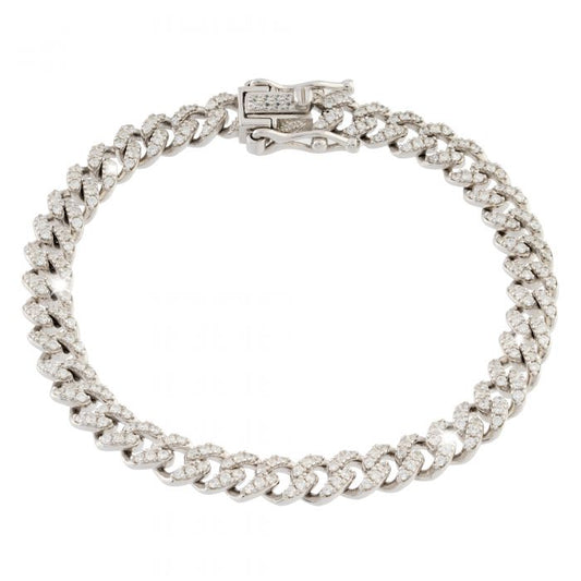 Diana Gourmette Bracelet with Crystals | Rebecca | Luby 