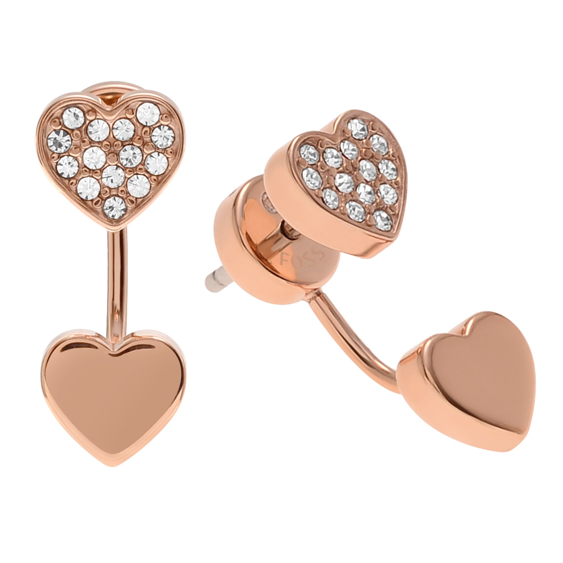 Ladies Jacqueline Watch and Earrings Set (Rose-Gold/Blush) | Fossil | Luby 