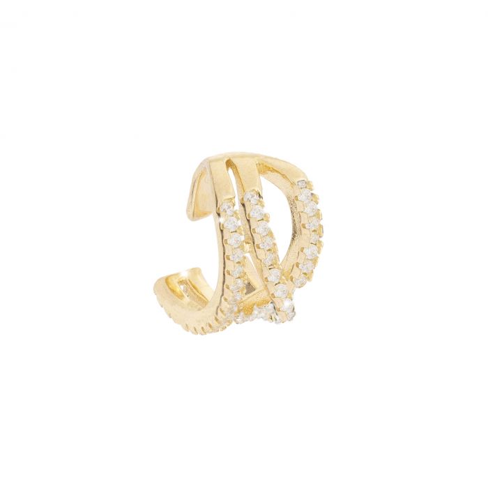 Cuff Earring in Arg and Stone
