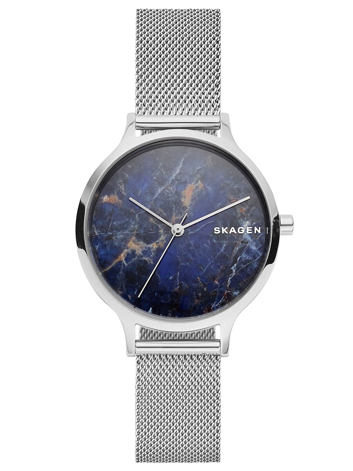 Anita Mesh Watch (Silver/Blue) | Skagen | Luby 