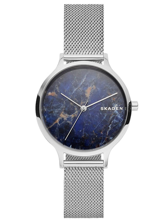 Anita Mesh Watch (Silver/Blue) | Skagen | Luby 
