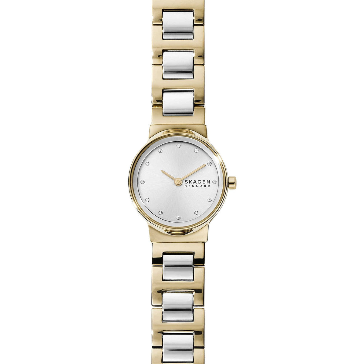 Freja Two-Tone Steel Link Watch (Silver/Gold) | Skagen | Luby 