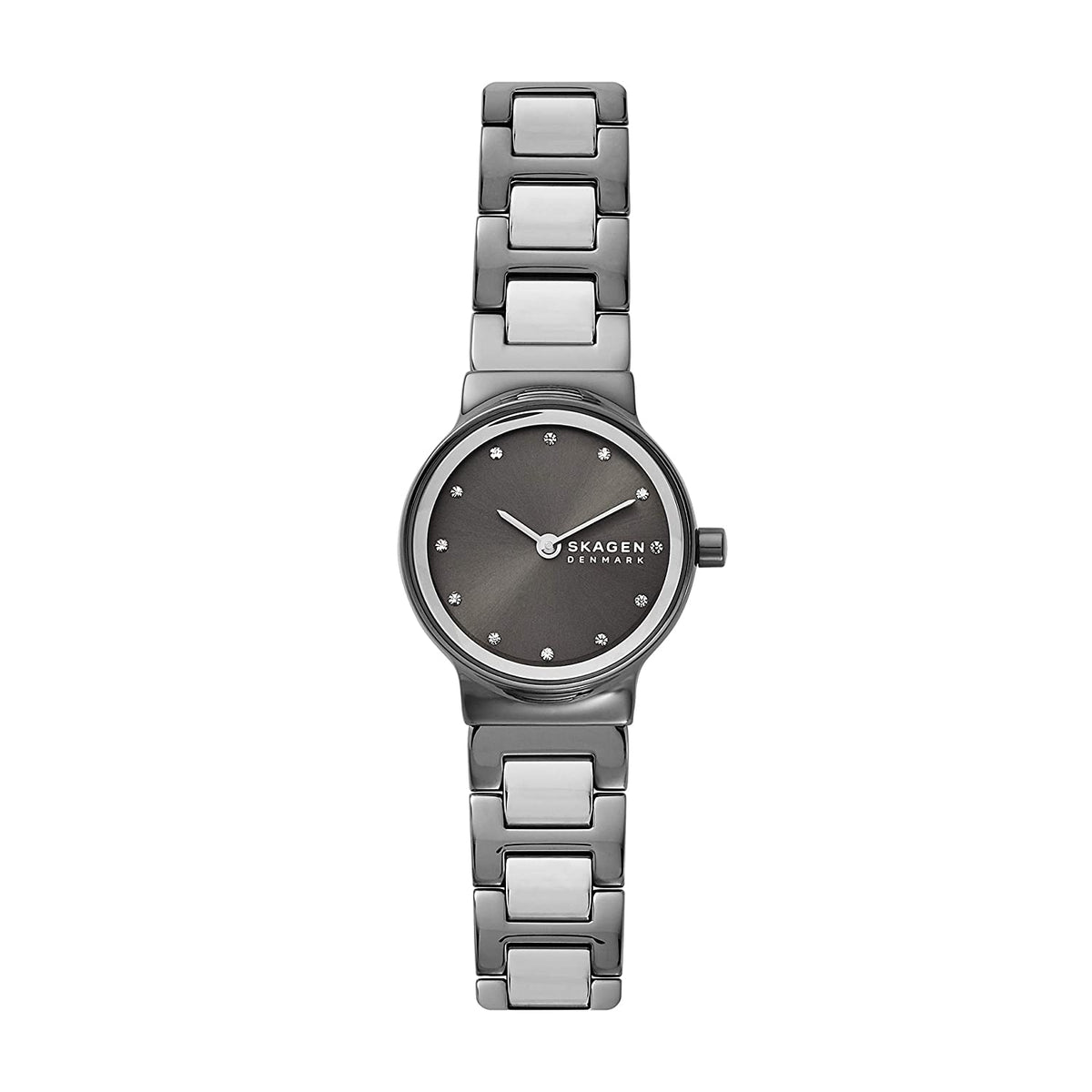Freja Two-Tone Steel Link Watch (Silver/Grey) | Skagen | Luby 